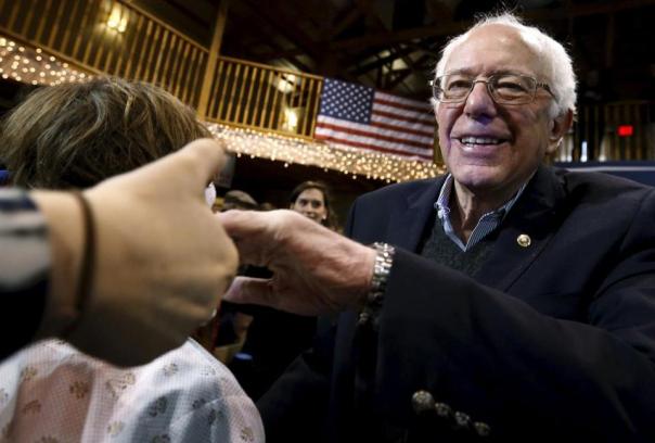 Democratic presidential candidate Bernie Sanders greeted attendees at a campaign event in Fort Dodge, Iowa, on Tuesday. Jim Young/REUTERS